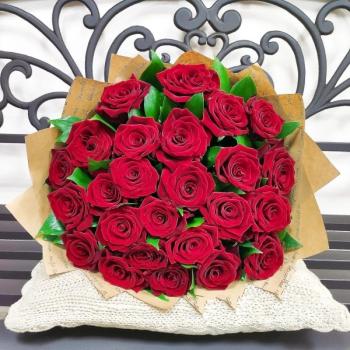 Букет 25 красных роз (артикул букета  195975)
